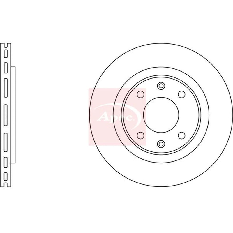Apec 2 x Vented Front Brake Discs DSK519