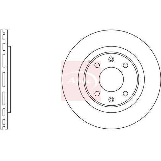 Apec 2 x Vented Front Brake Discs DSK519