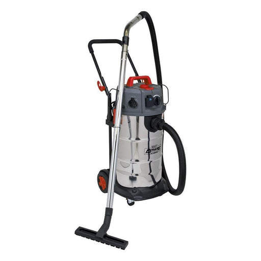 Sealey Vacuum Cleaner Industrial Dust-Free Wet/Dry 38L 1500W/230V Stainless Stee Sealey  - Town Parts