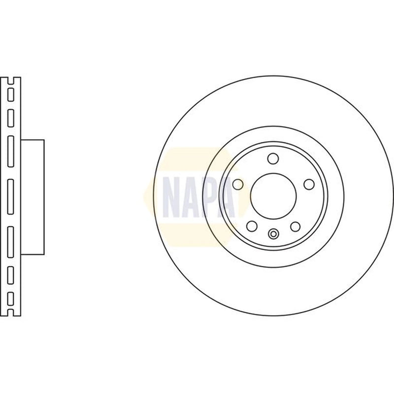 NAPA 2 x Vented Front Brake Discs NBD5972