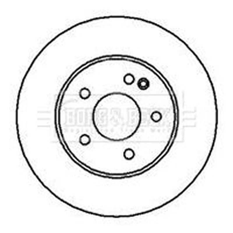 Borg & Beck 2 x Vented Front Brake Discs BBD5000