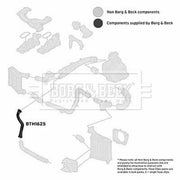 Borg & Beck Intercooler Turbo Charge Air Hose BTH1625