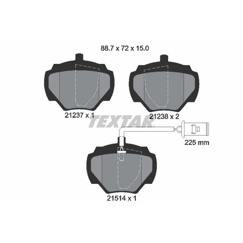 Textar Rear Brake Pad Set 2123701