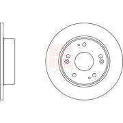 Apec 2 x Solid Rear Brake Discs SDK6176