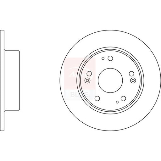 Apec 2 x Solid Rear Brake Discs SDK6176