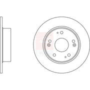 Apec 2 x Solid Rear Brake Discs SDK6176