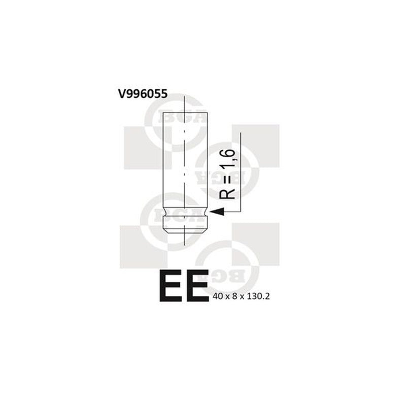 BGA Engine Intake Valve 40mm Head V996055