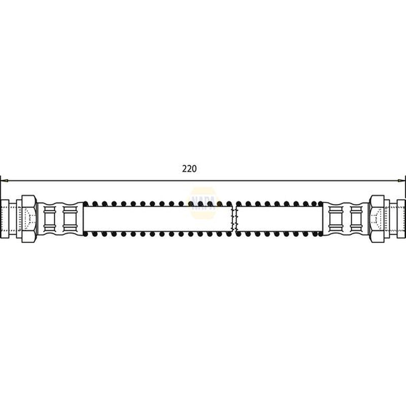 NAPA Brake Hydraulic Hose Line Rear Left NBH1435