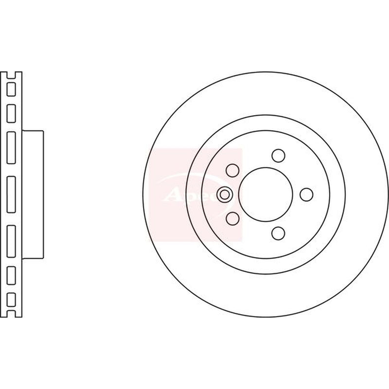 Apec 2 x Vented Brake Discs DSK2498