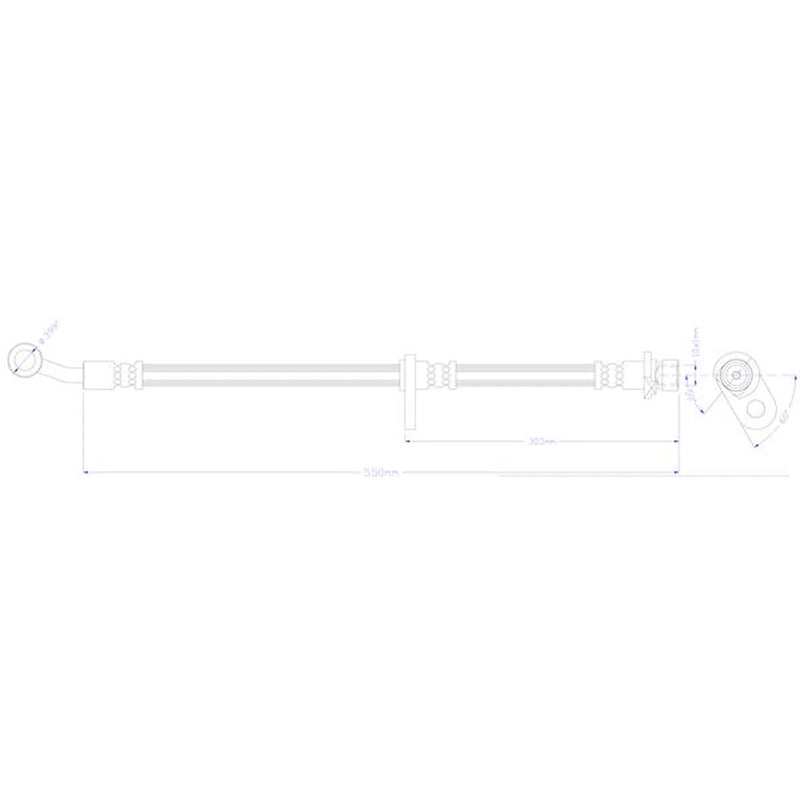 Juratek Brake Hydraulic Hose Line Front Left JBH1514L