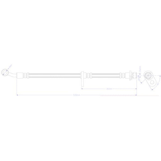 Juratek Brake Hydraulic Hose Line Front Left JBH1514L