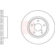 Apec 2 x Vented Front Brake Discs DSK543