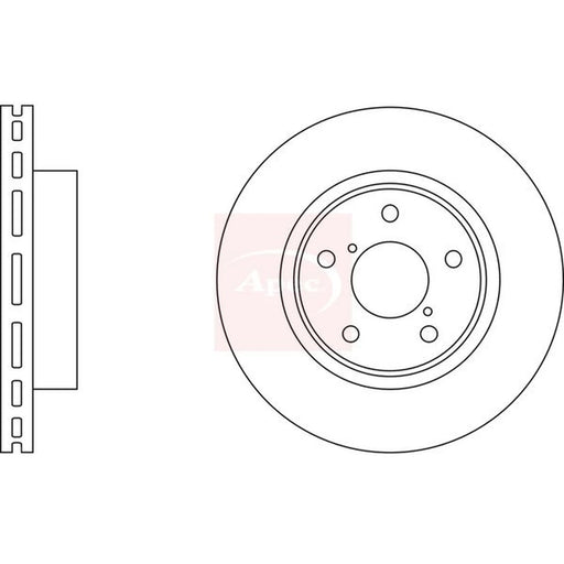 Apec 2 x Vented Front Brake Discs DSK543