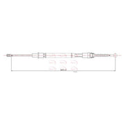 Apec Handbrake Cable Left Rear CAB1603
