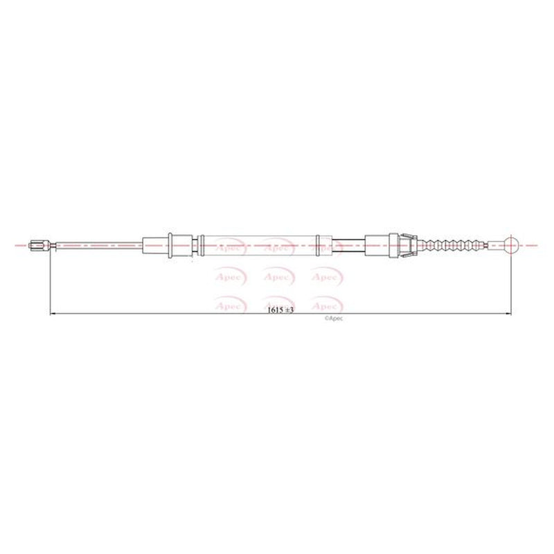 Apec Handbrake Cable Left Rear CAB1603