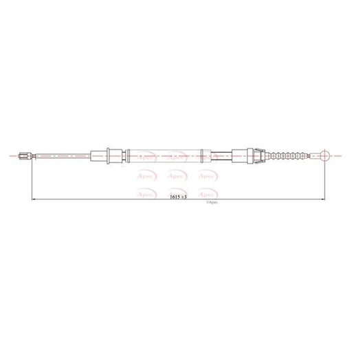 Apec Handbrake Cable Left Rear CAB1603