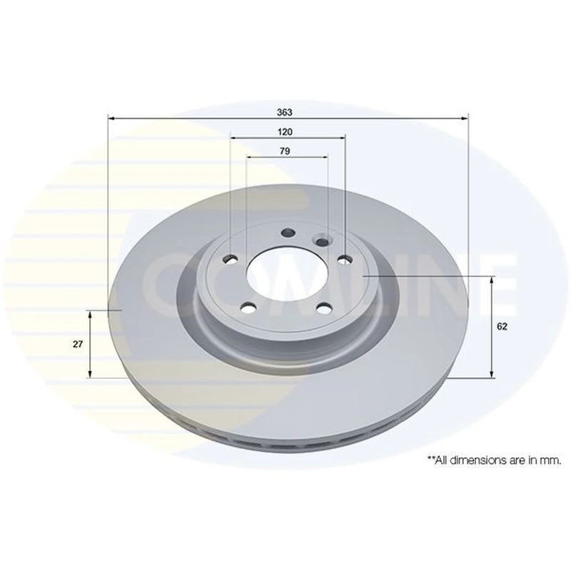 Comline 2 x Front Brake Discs ADC5047V