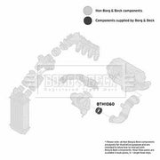 Borg & Beck Air Filter Intake Hose Silicone BTH1060