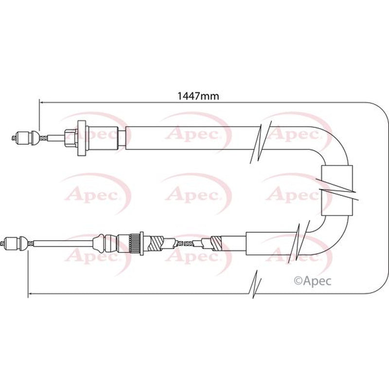 Apec Handbrake Cable Right Rear CAB1545