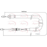 Apec Handbrake Cable Right Rear CAB1545