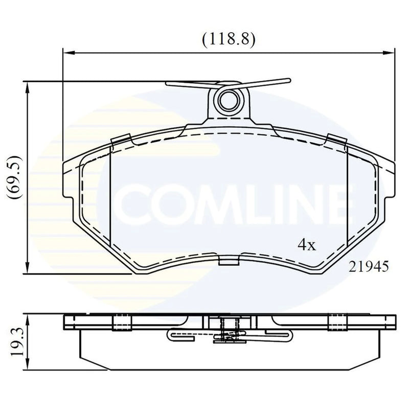 Comline 4 x Front Brake Pad Set CBP0736