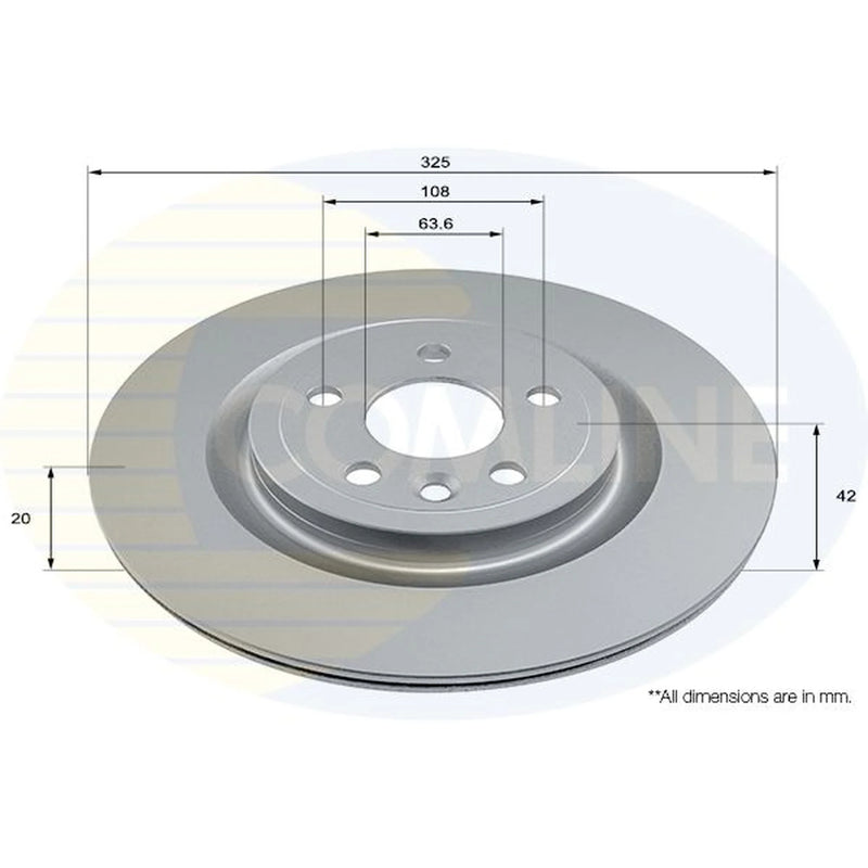 Comline 2 x Internally Vented Rear Brake Discs ADC2933V