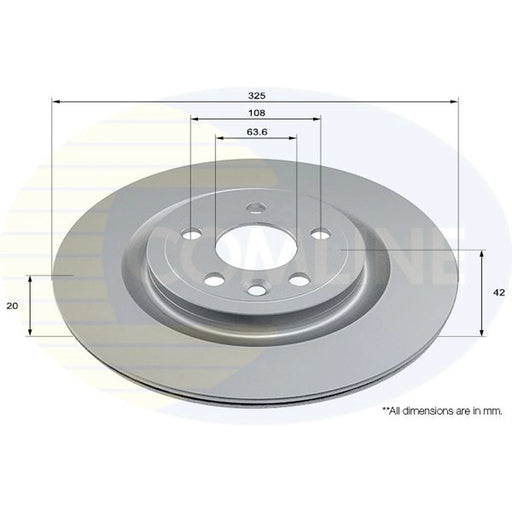 Comline 2 x Internally Vented Rear Brake Discs ADC2933V