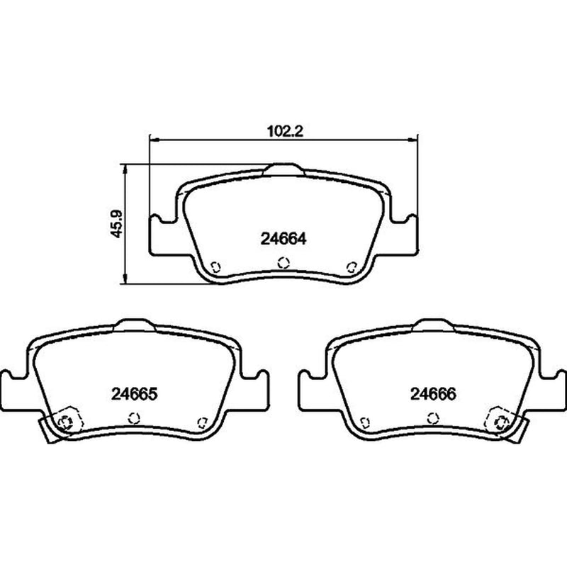 DON Rear Brake Pad Set PCP1115