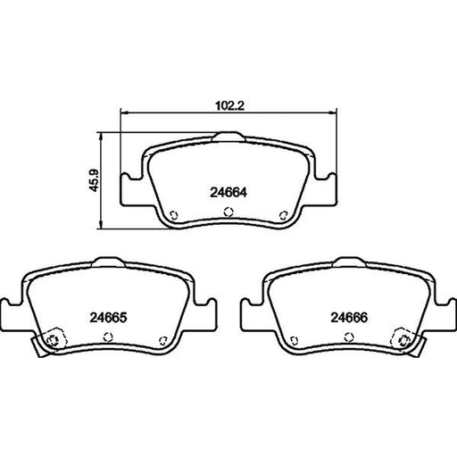 Mintex Rear Brake Pad Set MDB2924