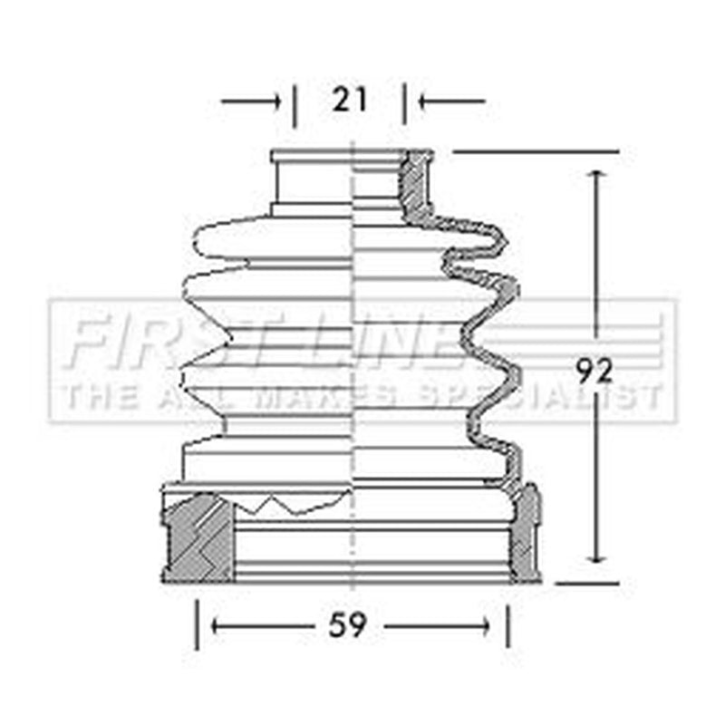 First Line Drive Shaft Bellow Kit Front Left FCB2656