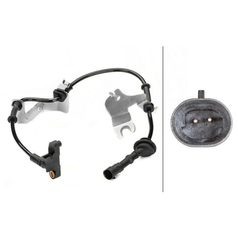Hella ABS Wheel Speed Sensor Front 6PU 230 040-281