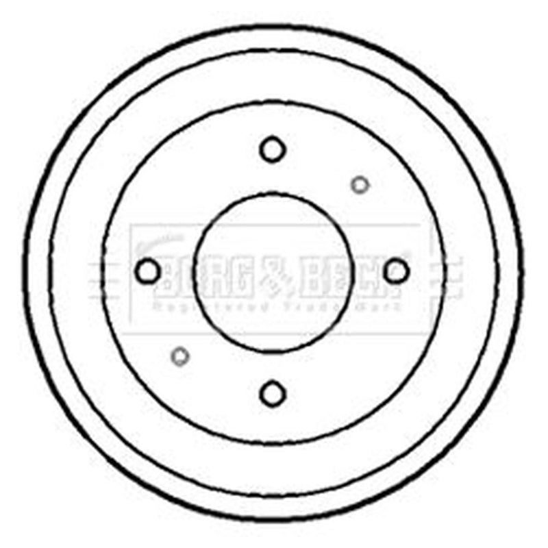 Borg & Beck Brake Drum Assembly Rear BBR7136