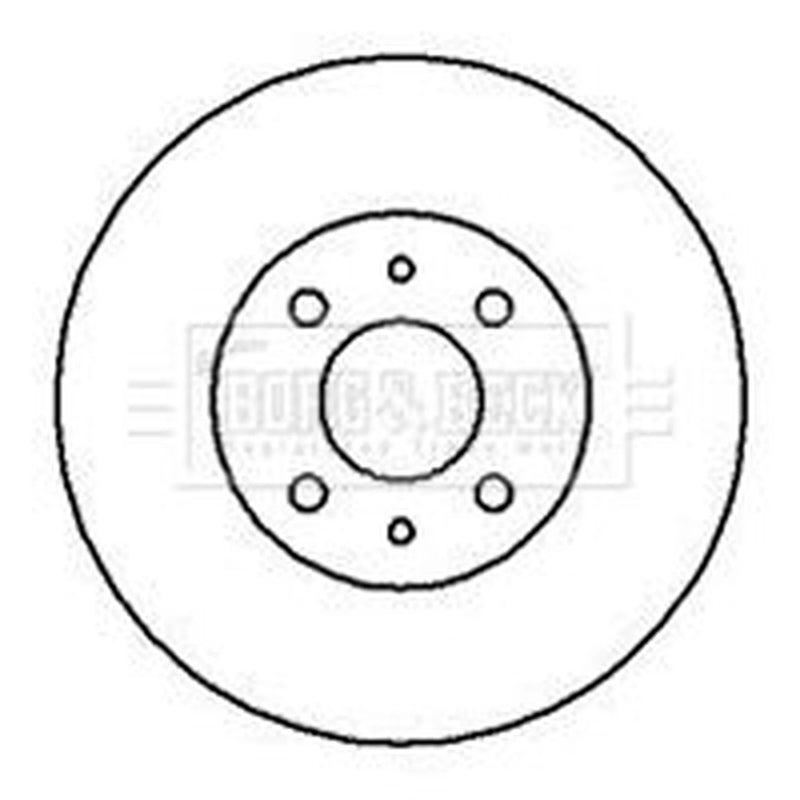Borg & Beck 2 x Front Brake Discs BBD5018
