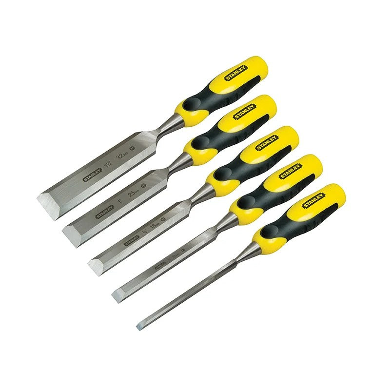 STANLEY® Hand Tools DYNAGRIP™ Bevel Edge Chisel with Strike Cap Set, 5 Piece