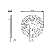 Bosch 2 x Vented Rear Brake Discs 0 986 479 775