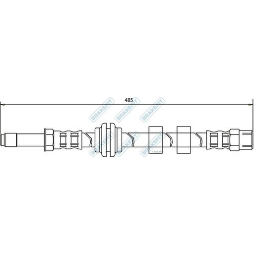 Apec Brake Hydraulic Hose Line Front BHO4037