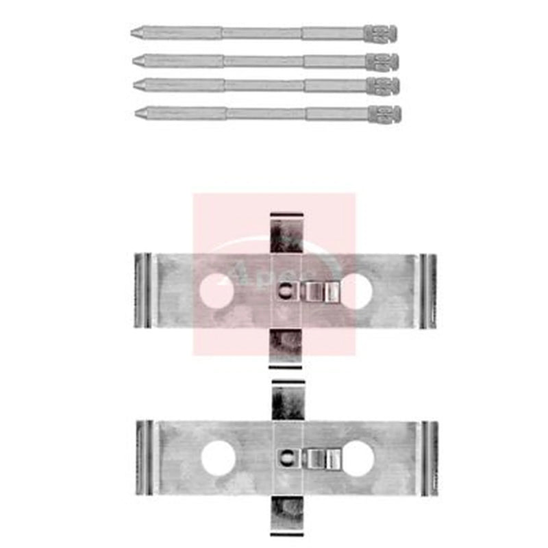 Apec Brake Pad Accessory Fitting Kit Front KIT1607