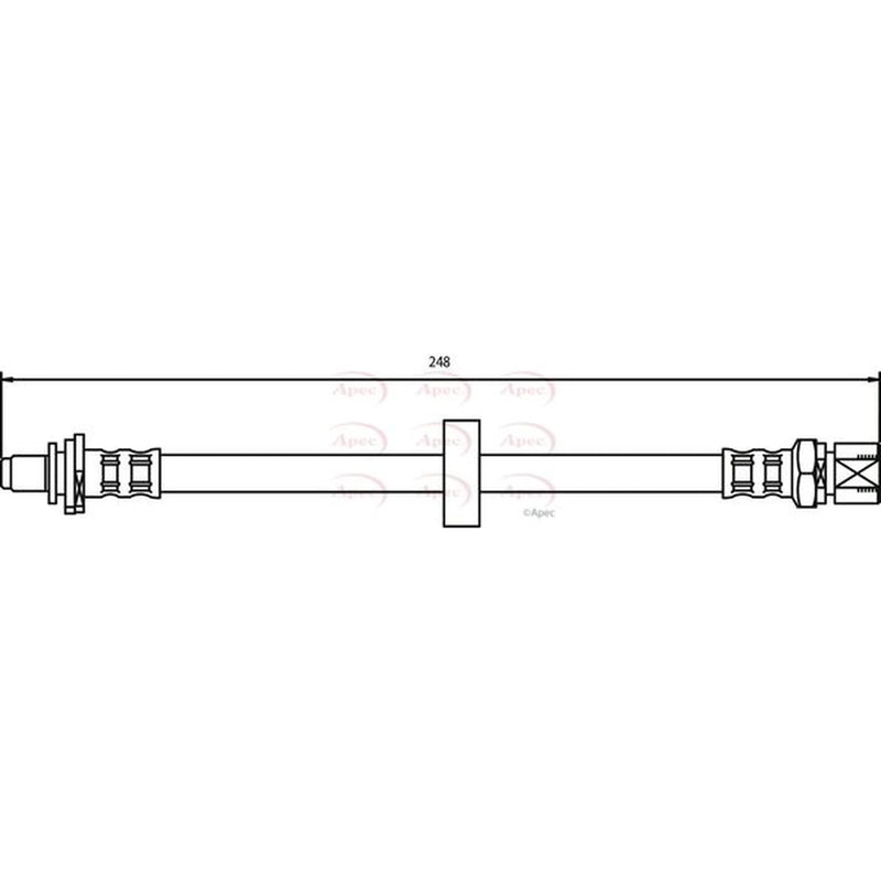 Apec Brake Hydraulic Hose Line Rear Left HOS3127