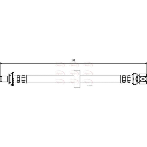 Apec Brake Hydraulic Hose Line Rear Left HOS3127
