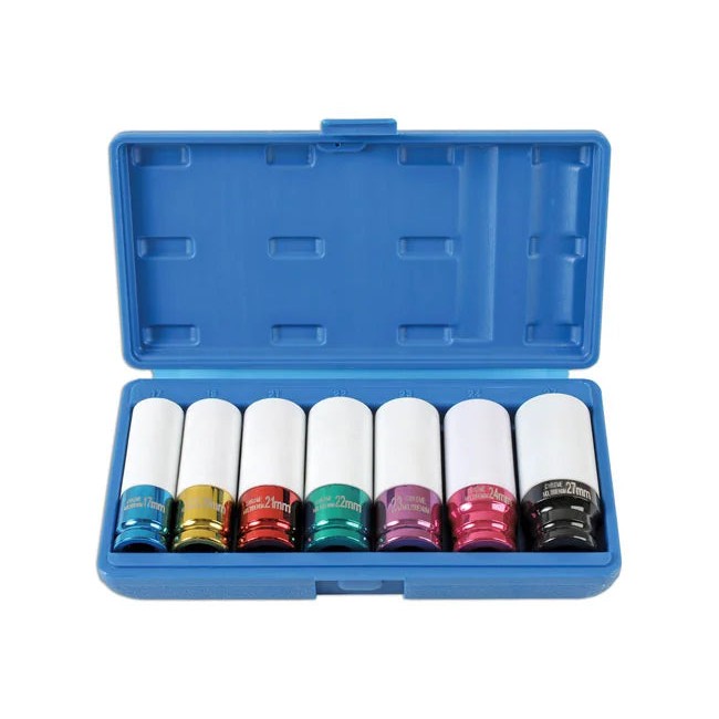 Laser Tools Alloy Wheel Nut Socket Set 1/2"D 7pc - PL
