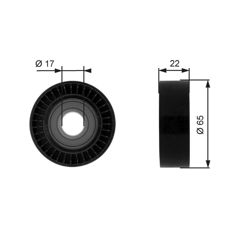 Gates V-Ribbed Belt Deflection/Guide Pulley T36257
