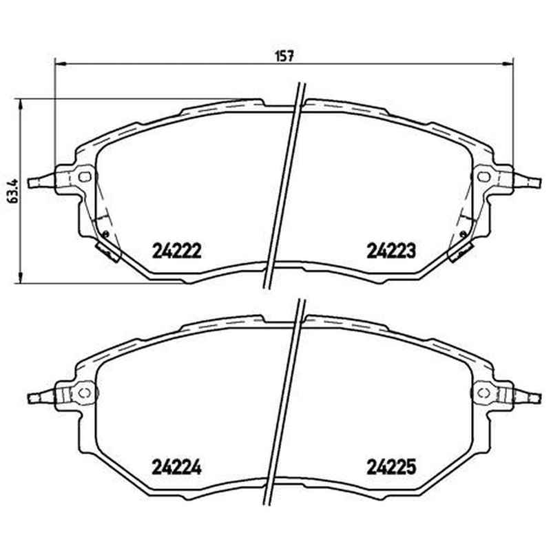 Brembo 4 x Front Brake Pad Set P78017