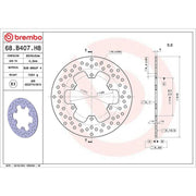 Brembo 2 x Front Rigid Brake Disc Brake Discs 68B407H8