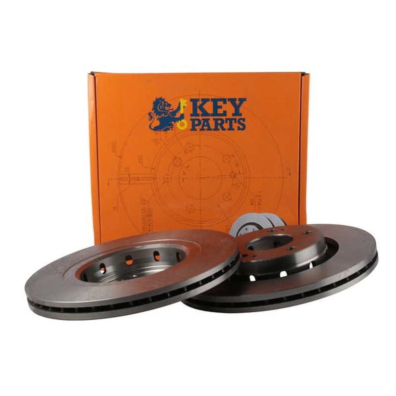 Key Parts 2 x Vented Front Brake Discs KBD4481
