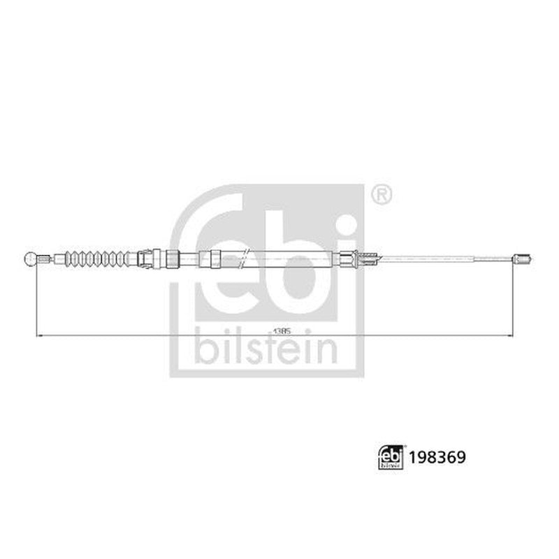 Febi Handbrake Cable Right Rear 198369