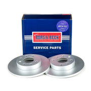 Borg & Beck 2 x Solid Front Brake Discs BBD4258