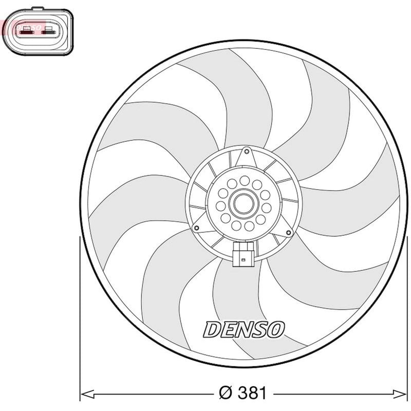 Denso Engine Cooling Fan DER02006