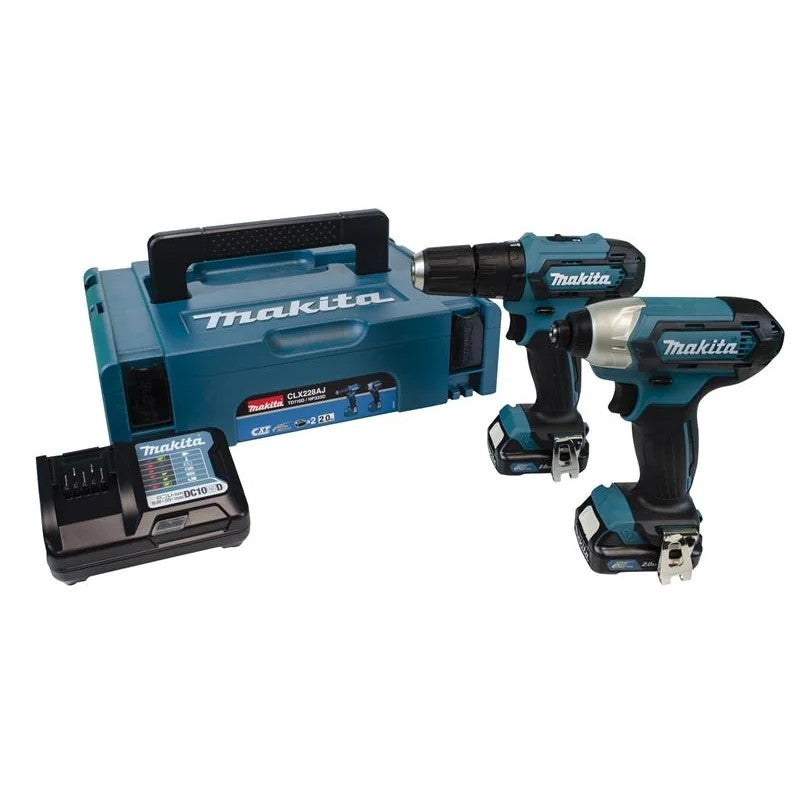 Makita CLX228AJ 12Vmax CXT Twin Pack 12V 2 x 2.0Ah - CLX228AJ