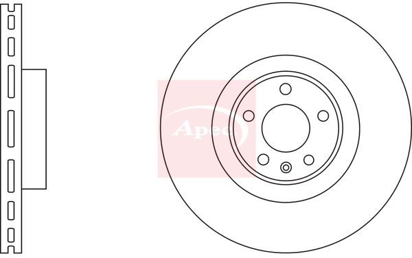 Apec 2 x Brake Disc Set Vented