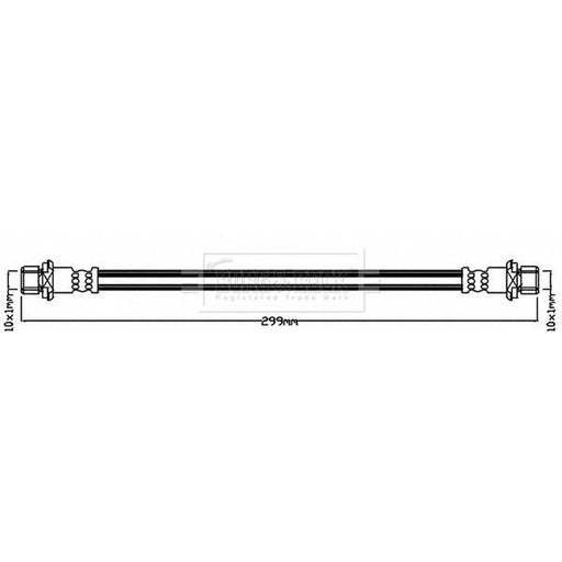 Borg & Beck Brake Hydraulic Hose Line Front Le BBH8228